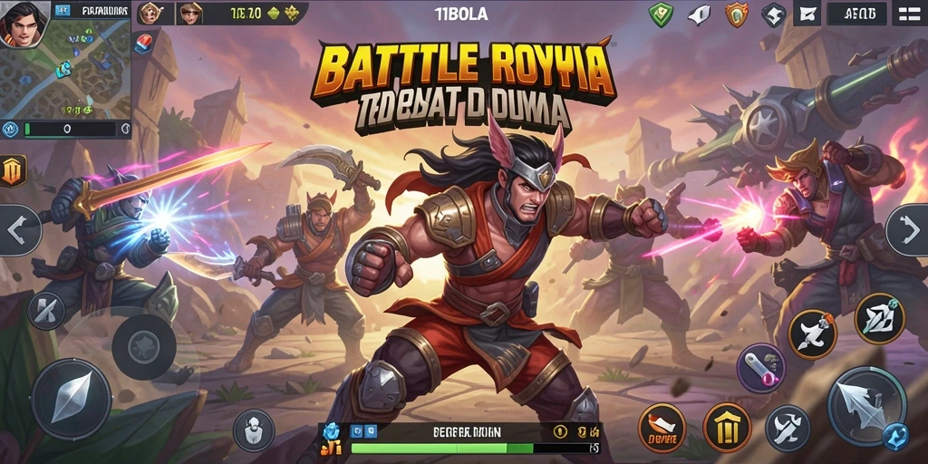 Gameplay 11BOLA yang mendebarkan dalam aksi Battle Royale.