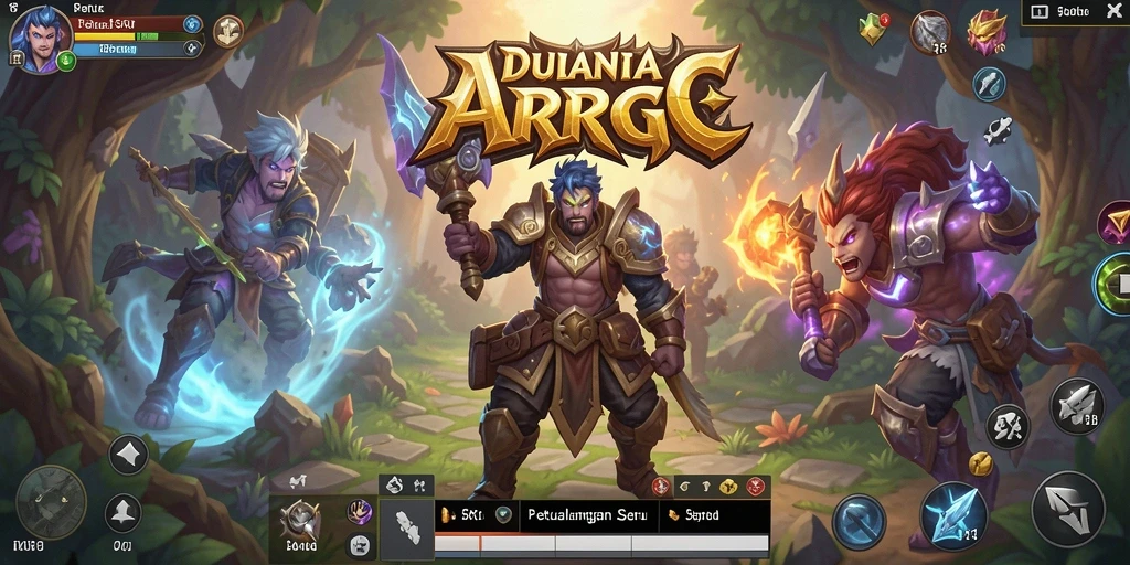 Tampilan dinamis dari gameplay seru 5RT dalam dunia ARPG.