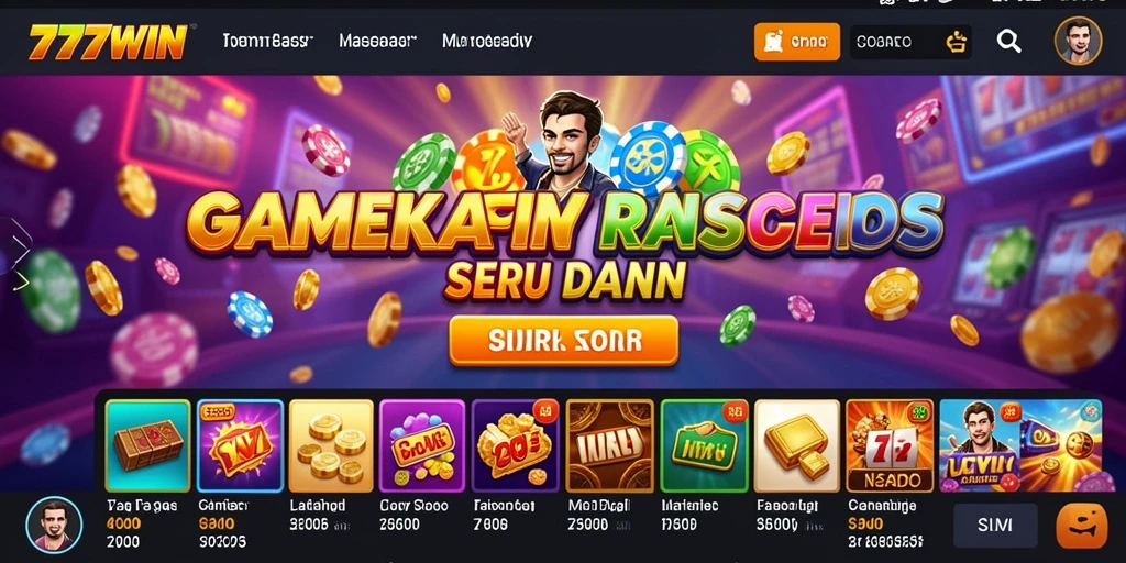 Tampilan gameplay mendebarkan dari 777WIN, penuh aksi Kasino.