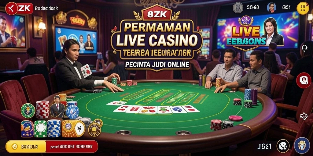Tampilan Live Casino yang menarik dan dealer profesional.
