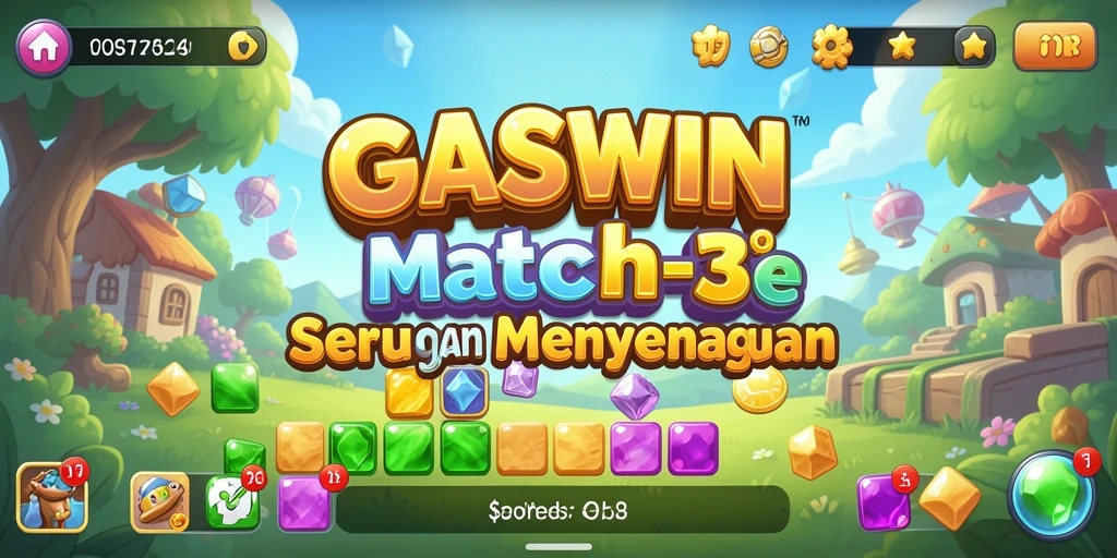 Screenshot GASWIN menampilkan gameplay yang menarik dalam kategori Match-3.