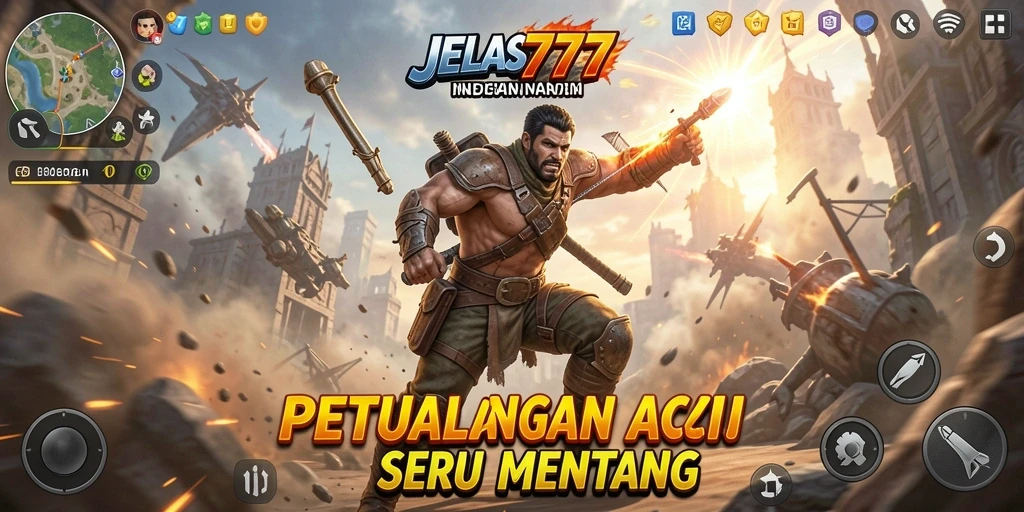 Tampilan gameplay seru JELAS777 dengan aksi mendebarkan.