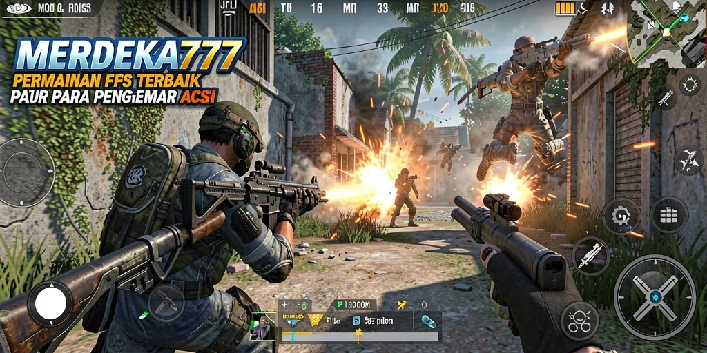 Tampilan gameplay seru di <strong>MERDEKA777</strong> dengan aksi tembak menembak yang intens.