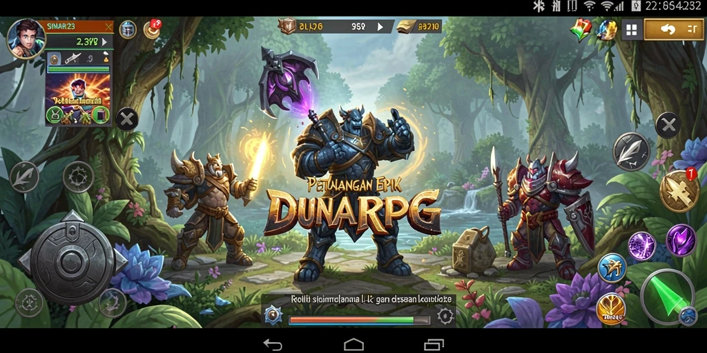 Tampilan menawan dari gameplay RPG SINAR123.