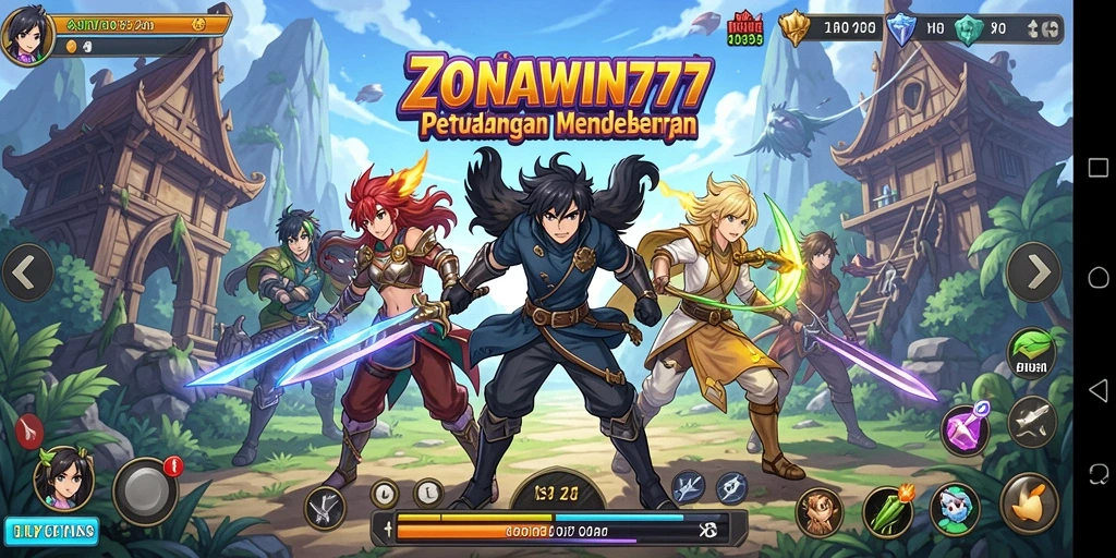 Screenshot gameplay ZONAWIN777 menampilkan aksi seru dalam dunia Anime.
