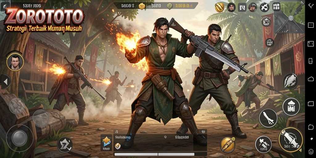Gameplay ZOROTOTO menunjukkan pertempuran strategi yang mendebarkan.