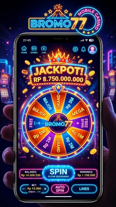 Screenshot antarmuka pengguna bromo77 yang mudah dinavigasi.